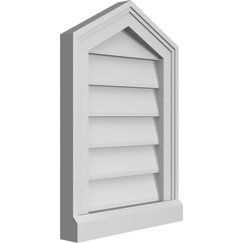 Ventilateur à pignon en uréthane non-fonctionnel Signature, 20" H x 14" W x 2" D, 6/12