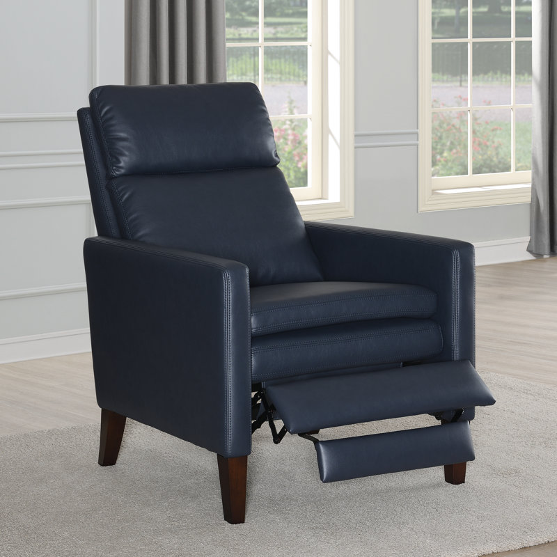 Fauteuil inclinable Darneil, Similicuir bleu nuit