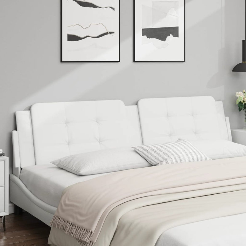 Coussin de tête de lit vidaXL - blanc, Blanc, Très grand