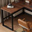 Bureau pratique en L en bois d'hévéa pratique-130133116-130133117