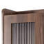 Armoire de cuisine avec support pour micro-ondes - Buffet, 2 grands armoires de rangement, 1 tiroir, compartiment ouvert, panneau de particules de 15 mm, finition noyer arrière de 3 m, hauteur de 72,95 po, profondeur de 23,6 po