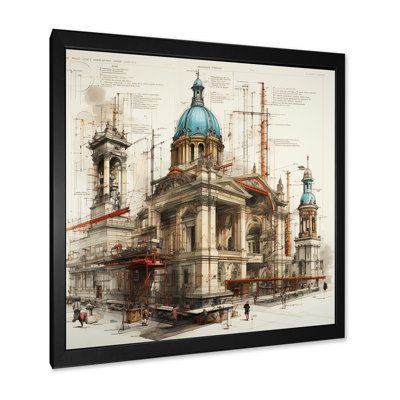 Dessin d'une banque sur toile