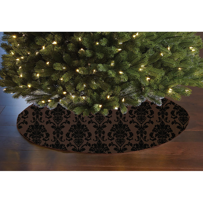 Jupe d'arbre de Noël 58 po Popeline, Brown