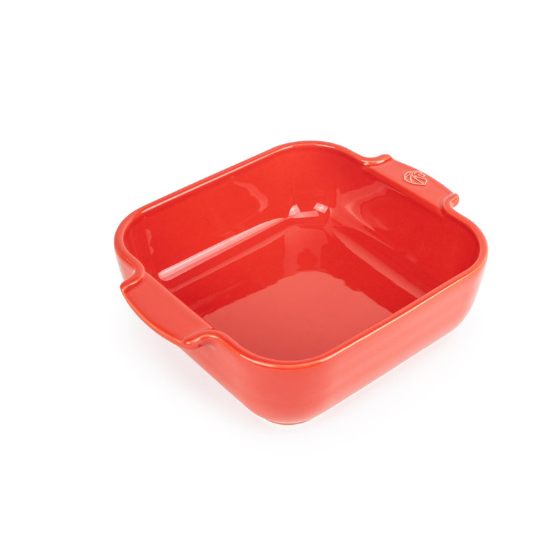 PEUGEOT Appolia 3 pte Plat de cuisson carré en céramique, Rouge,  H 2,5 po x L 11 po x l 9 po