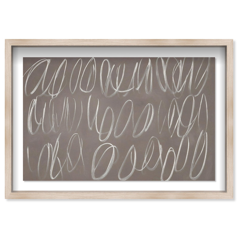 Oliver Gal Coastal Mirage II Abstract - Luxury Shadowbox Framed Wall Art, 18" H x 26" W, Cream