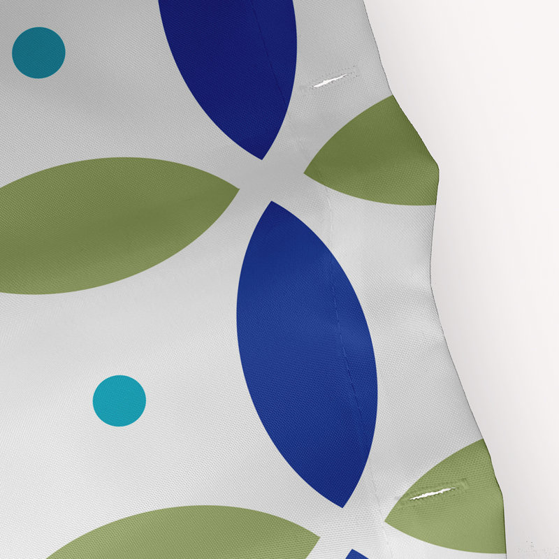 Geometric Shower Curtain, Dazzling Blue