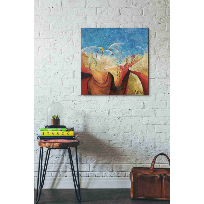 'The Kiss' by Sam Asllani, Canvas Wall Art, 26" H x 26" W