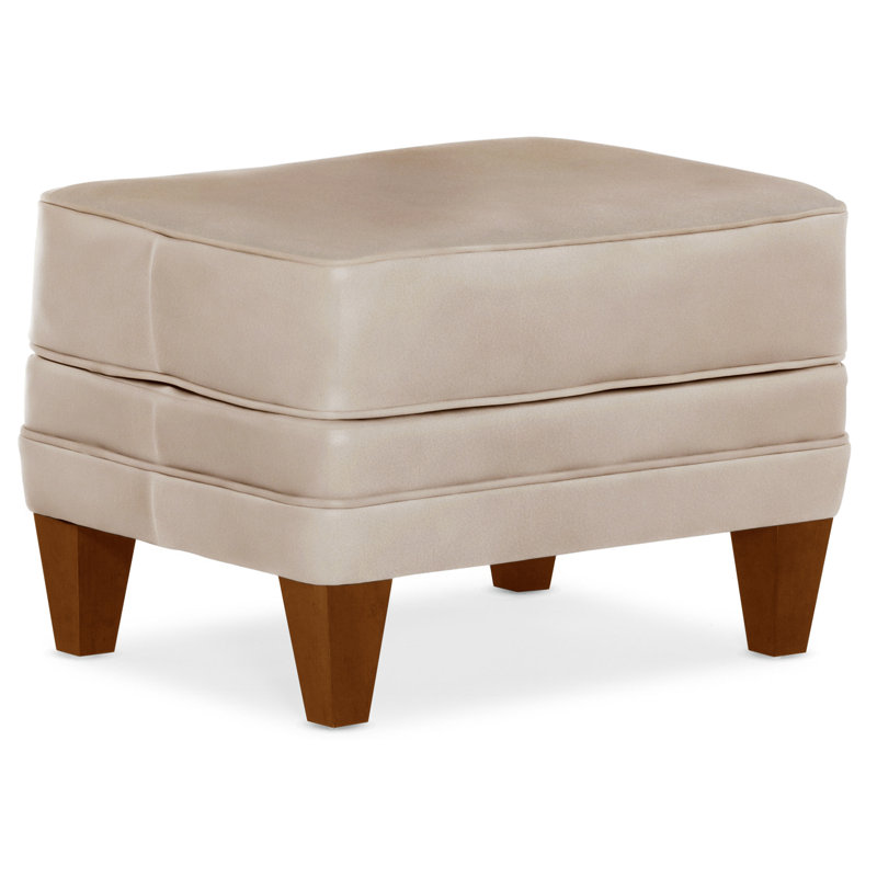 Willow Upholstered Ottoman, New Classiques, Rio Mineral Genuine Leather