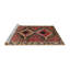 Tapis oriental multicolore tissé à la machine Oriental-551169037