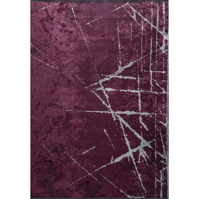 Rapture Abstract Area Rug in Purple