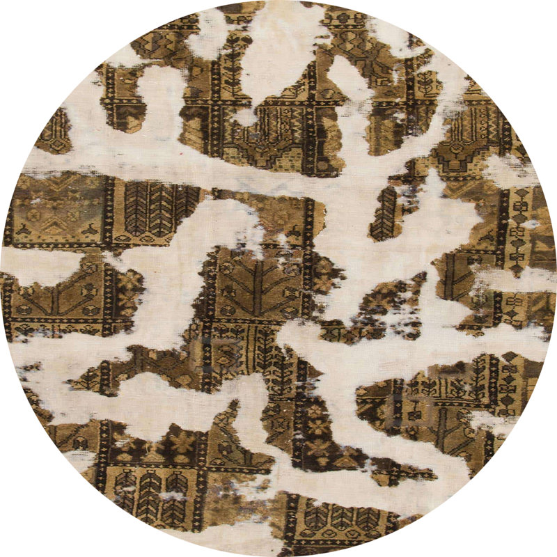 Tapis abstrait moderne 1150, Rond 5 pi