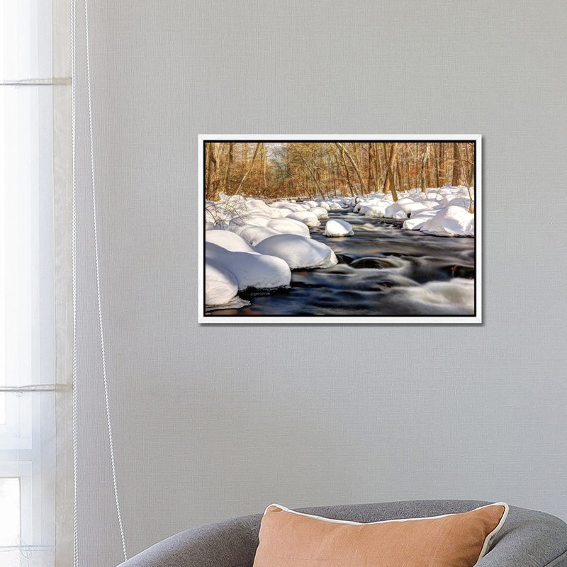 Marshmallow Flow by David Gardiner - Print on Canvas, 101.6 cm H x 66.04 cm W, White Framed