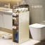 Cabine de rangement mince pour salle de bain à 4 niveaux, armoire de rangement étroite et imperméable, organisateurs verticaux peu encombrants avec boîte à mouchoirs, unité de rangement autoportante pour petits espaces, buanderie, cuisine, chambre ?