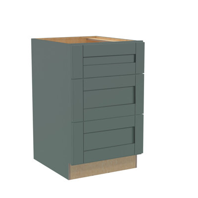 Gallery Express Mercer Plywood Assembled 21 in. W X 24 in. D X 34.5 in. H Drawer Base Kitchen Cabinet in Meadow