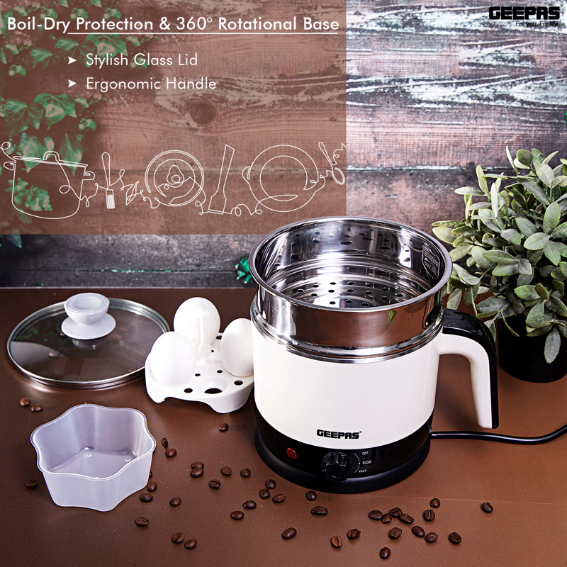 Geepas 1.7L Stainless Steel Electric Tea Kettle