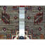 Tapis de couloir gris très grand en laine noué à la main 2 pi 8 po x 20 pi 10 po B00BDD2058054416A1C50E0BAB7DAAE5