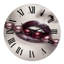 Horloge murale moderne avec lèvres en forme de cœur et perles dans la bouche-60281811