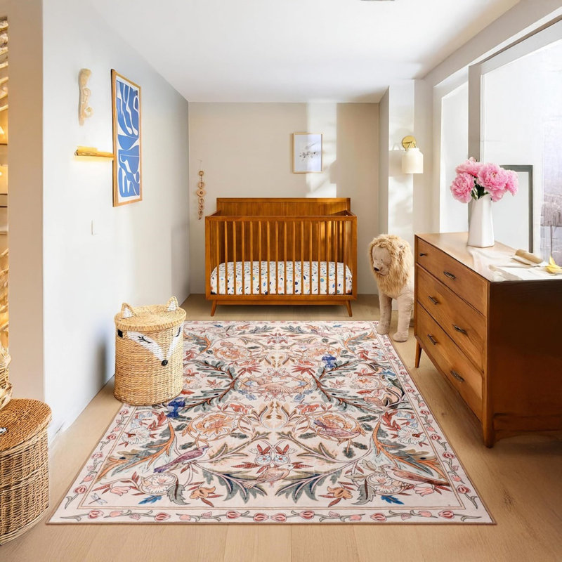Floral Machine Tufted 120cm X 180cm Area Rug