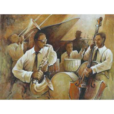 Gold Jazz Band - reproduction sur toile tendue