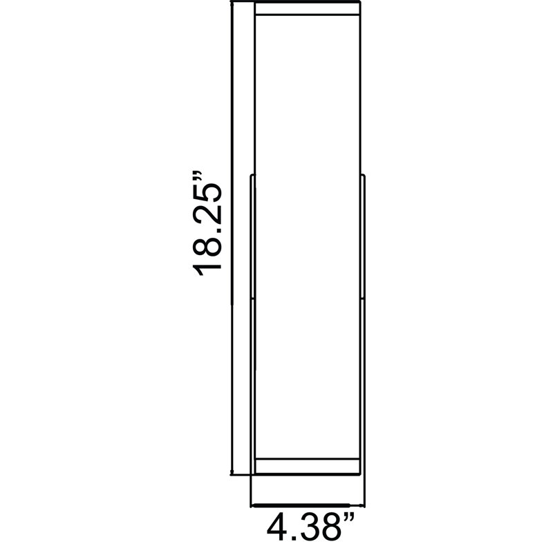 Haarstick Aluminum Wall Light, Satin, 18" H x 4" W x 4" D