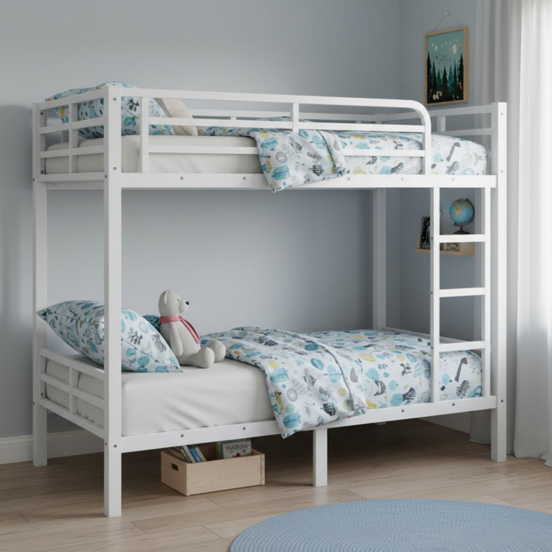 Metal Full Over Full Bunk Bed For Teens And Adults, Full Over Full