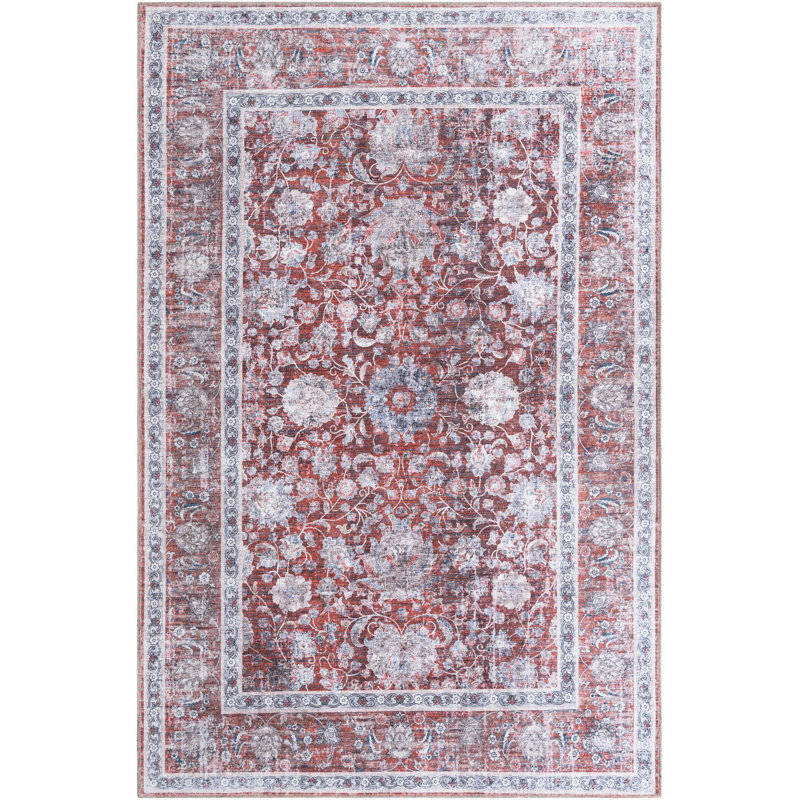 Samarth Thorine Rug, Rectangle 6'1" x 9', Red