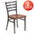 2 Pack Clear Coated Ladder Back Metal Restaurant Chair-562306500