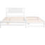 Lit plateforme blanc avec lit gigogne réglable en bois de pin de qualité et de fabrication solide pour un soutien maximal-1782701877