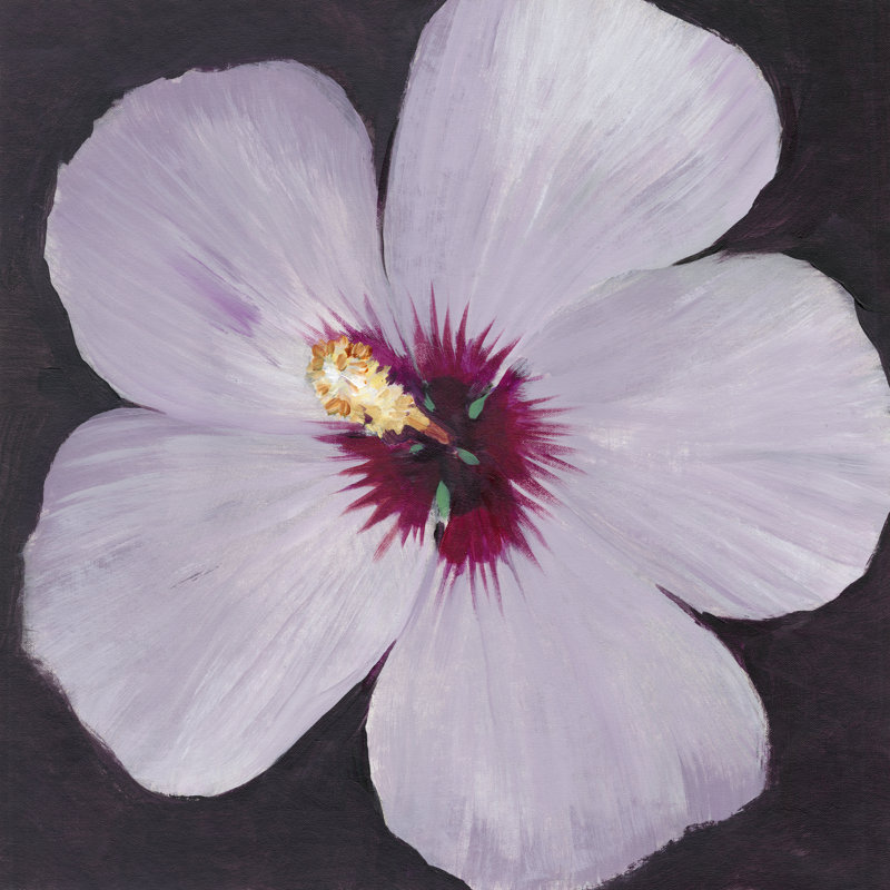 Portrait d'hibiscus I, H 30 po x l 30 po