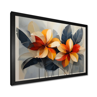 Chuk Summer Hibisuc In A Geometric Symphony I - art mural sur toile hibiscus