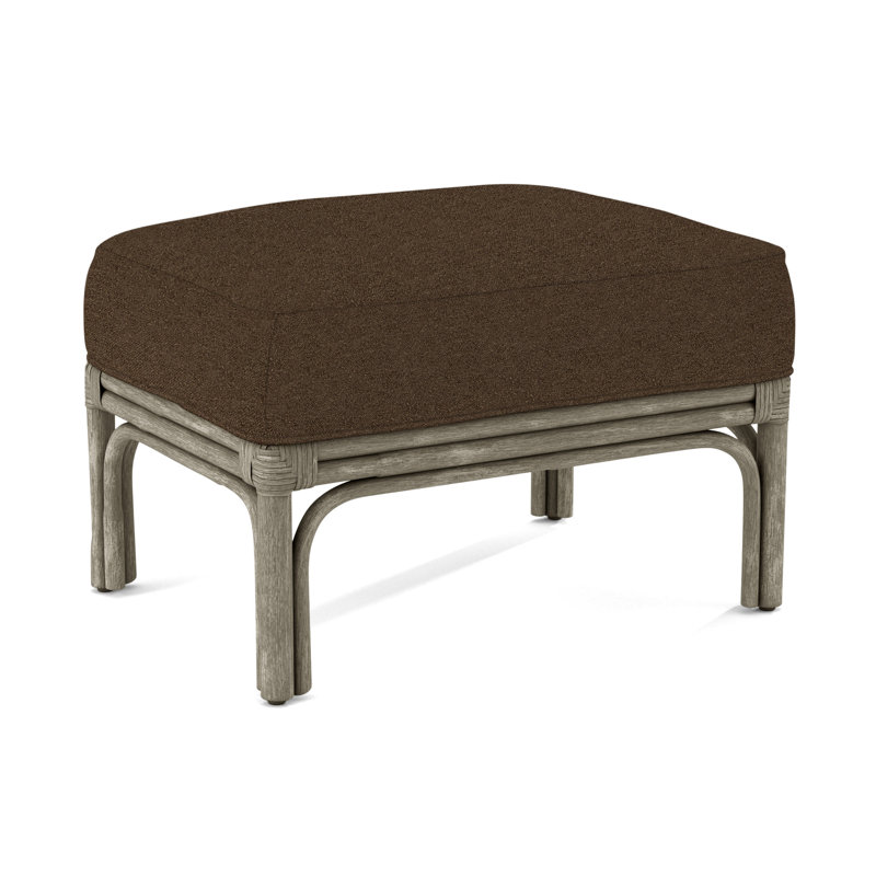 Boca Ottoman, Brown Geometric, 0456-33, Stone Hearth