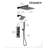 Rugen 12" & 6" Dual Shower Head Faucet Set with Handheld Combo, 3-Function Shower System with Rainfall Showerhead, Thermostatic Valve Included, Bathroom Shower Fixture-120193530