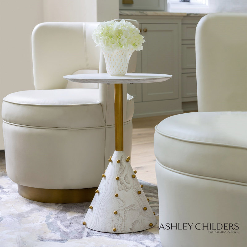 Stella Swivel Chair-Milk Leather