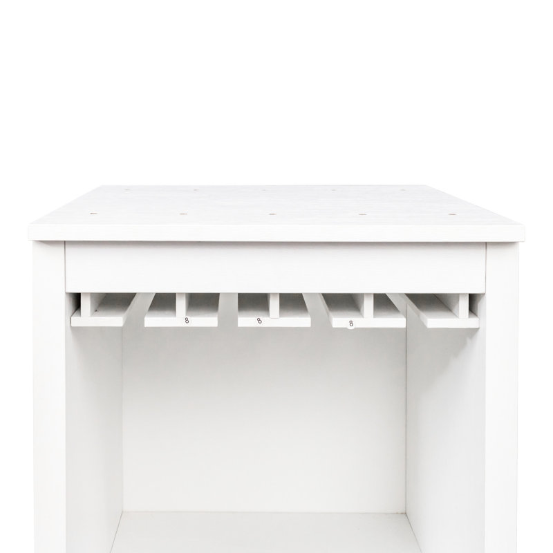 Armoire à vin modulaire avec tablettes de rangement et salle à manger - Blanc