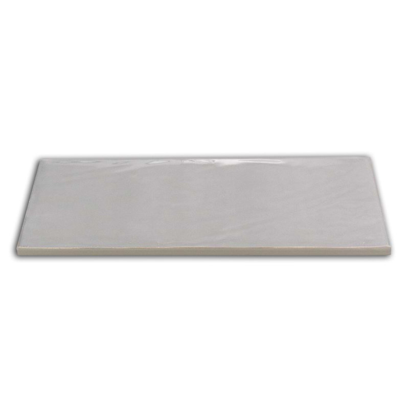 Santa Monica 4x12 Glossy Bullnose Tile Trim, Gray
