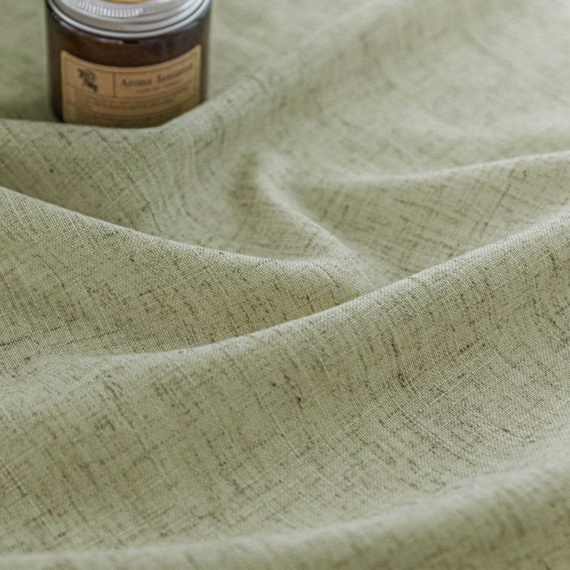 Browerville Linen Blended Tailored Semi-Sheer Short Cafe Curtain, 36" W x 36" L, Sage