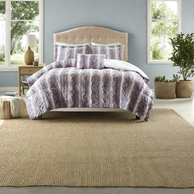 Ensembles de literie luxueux en fausse fourrure, polyester confortable, pour la détente à la maison