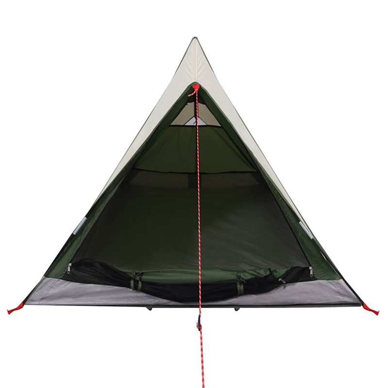 Tente de camping Vidaxl 2 personnes vert imperméable