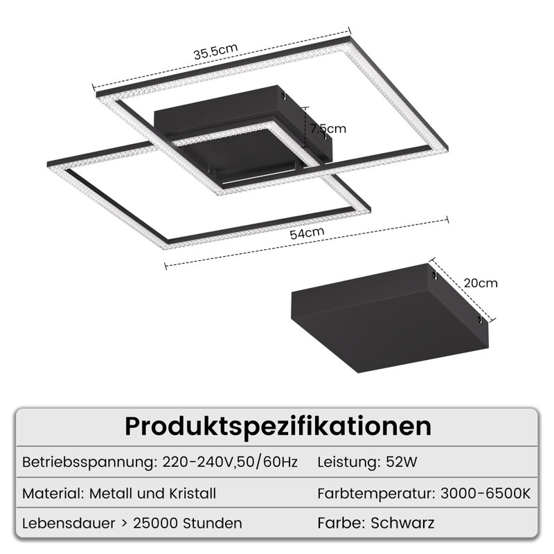 Antonanzas LED Flush Mount, Black
