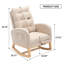 Chaise berçante avec repose-pieds à haut dossier-549167384