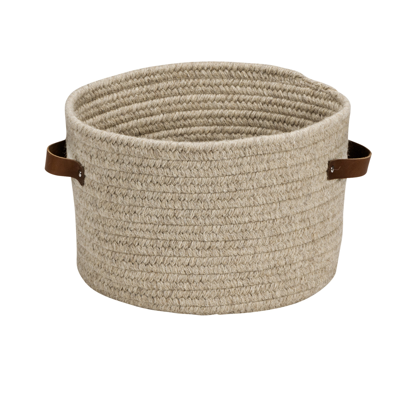 Monaco Wool / Felt Decorative Basket 1, 18" H x 18" W x 14" D, Beige