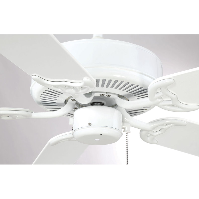 Aaden 52'' Ceiling Fan in White, White, White