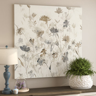 « jardin shadows iii », reproduction d’art sur toile en brun