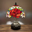 Lampe de table Harumi Tiffany en verre teinté orange rouge à base de libellule DEL l 10 po x P 10 po x H 14 po