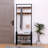 FlowLuxe 4-in-1 Freestanding Hall Tree Coat Rack, Entryway Bench with Shoe Storage, 9 Removable Hooks, Rustic Brown and Matte Black