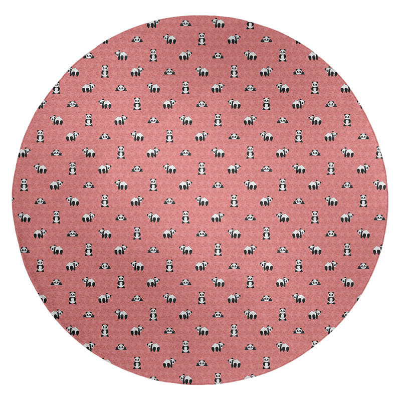 Tapis de la zone rouge panda, Rond 5 pi