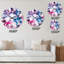 Horloge murale moderne en marbre rose et bleu-395087255