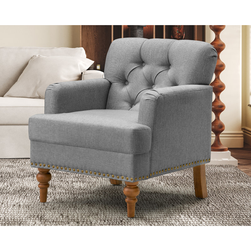 Fauteuil rembourré, Gris