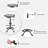 Dicle Swivel Adjustable Height Counter Stool with Metal Frame-1452283053