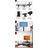Black Multi-function TV Stand Height Adjustable Bracket Swivel 3-Tier